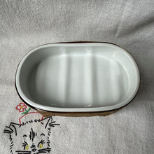 Load image into Gallery viewer, Vintage Ceramic Soap Dish Tray with 24K Gold Plated