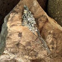 Load image into Gallery viewer, Vintage Hair Clip : SALE Upcycled Silver Toned Metal Glass Rhinestones Angel Black Silver Metal Bobby Pin Hair Ornament