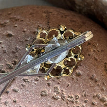 Load image into Gallery viewer, Hair Clip: SALE Gold-Toned Metal Diamond Faux Pearl on Painted Metal Bobbypin