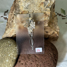 Load image into Gallery viewer, Vintage Hair Clip : SALE Upcycled Silver Toned Metal Glass Rhinestones Angel Black Silver Metal Bobby Pin Hair Ornament