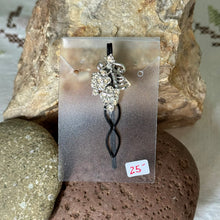 Load image into Gallery viewer, Vintage Hair Clip : SALE Upcycled Silver Toned Metal Glass Rhinestones Angel Black Silver Metal Bobby Pin Hair Ornament