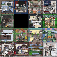 Load image into Gallery viewer, DIGITAL DOWNLOAD : Recycle Bin Graphics Animals & Life Vintage GRAPHICS Set - Dogs Cats Coffee Beach Farm Travel Military Weight Loss Turtle