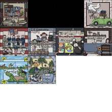 Load image into Gallery viewer, DIGITAL DOWNLOAD : Recycle Bin Graphics Animals & Life Vintage GRAPHICS Set - Dogs Cats Coffee Beach Farm Travel Military Weight Loss Turtle
