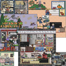 Load image into Gallery viewer, DIGITAL DOWNLOAD : Recycle Bin Graphics Kids & School Vintage GRAPHICS Set - Christmas Valentines Easter Math Science English History Teen