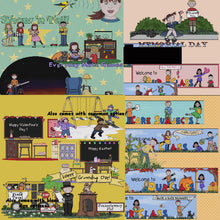 Load image into Gallery viewer, DIGITAL DOWNLOAD : Recycle Bin Graphics Kids & School Vintage GRAPHICS Set - Christmas Valentines Easter Math Science English History Teen