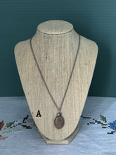 Load image into Gallery viewer, Oval Petoskey Pendant Necklace on Stainless Steel Chain