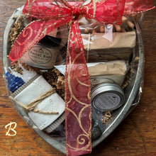 Load image into Gallery viewer, Premade Ready To Gift Spa Heart Baskets