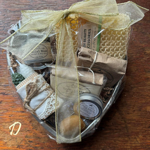 Premade Ready To Gift Spa Heart Baskets