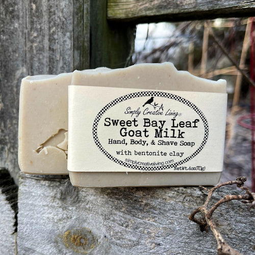 Sweet Bay Leaf Goat Milk Body Hand Shaving Soap