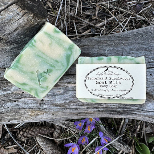 Peppermint Eucalyptus Goat Milk Body & Hand Soap Bar