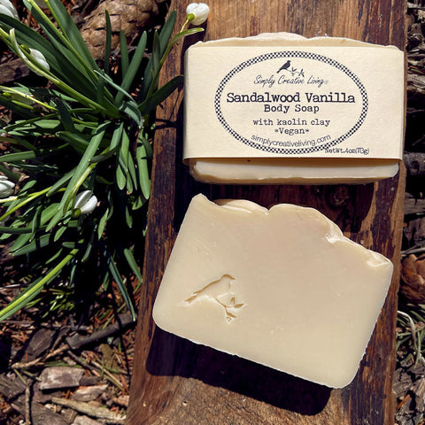 Sandalwood Vanilla Body Soap Bar - Vegan