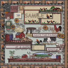 Load image into Gallery viewer, DIGITAL DOWNLOAD : Recycle Bin Graphics Country &amp; Gardens Vintage GRAPHICS Set - Raggedy Ann Fair Primitive Farm Bears Frogs Cooking Fall