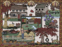 Load image into Gallery viewer, DIGITAL DOWNLOAD : Recycle Bin Graphics Spring Summer Fall Autumn Vintage GRAPHICS Set - Seasons Scarecrow Flower Pool Swim Bear Apples