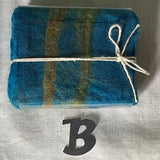 Wool Felted Soap Bars: Tie Dye Multicolored