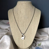 Stainless Steel Michigan with Petoskey Pendant Necklace on Ball Chain