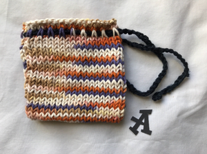 Hand Knitted Soap Sack for Whole Bar, Soap Scraps